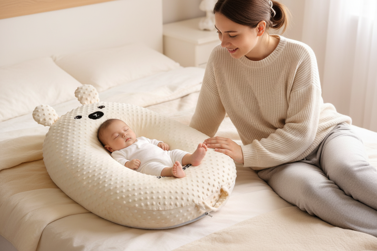 BearHaven™ Elevated Comfort Baby Lounger