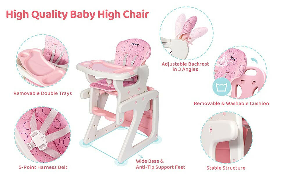 Infant-to-Toddler 3-in-1 Highchair Booster & Toddler Table Set
