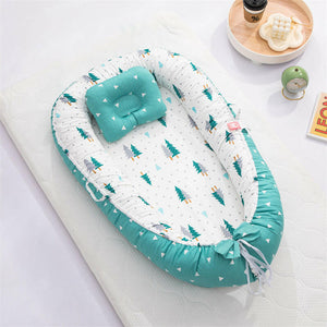 Portable Baby Lounger Nest with Head Pillow.