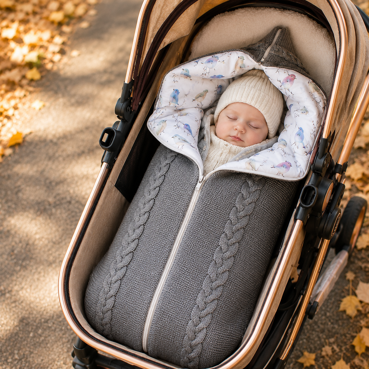 CozyNest™ Knit Baby Stroller Bunting Bag