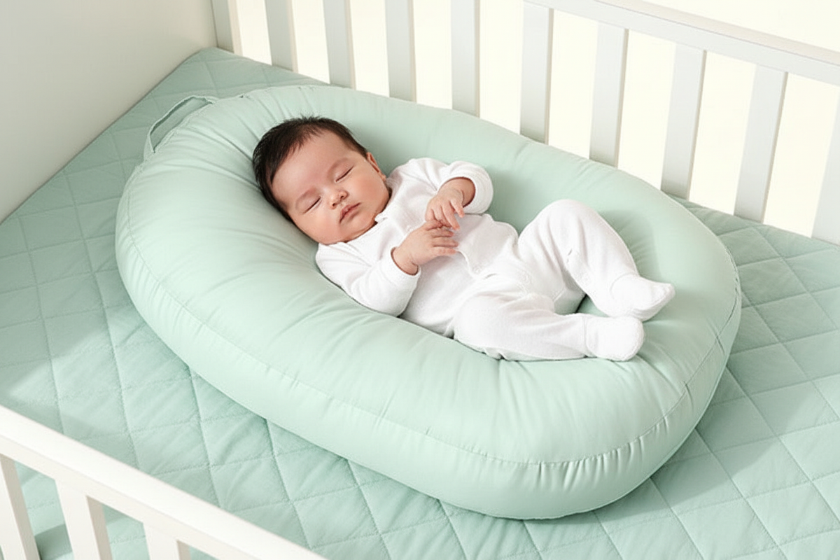 SnuggleNest™ Pure Cotton Baby Lounger
