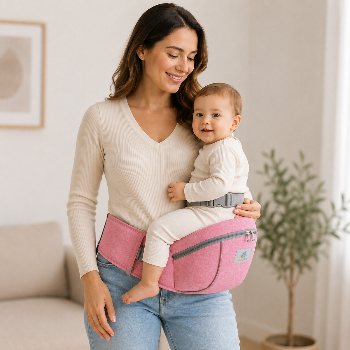 CozyCarry™ Baby Hip Seat Carrier with Safety Belt