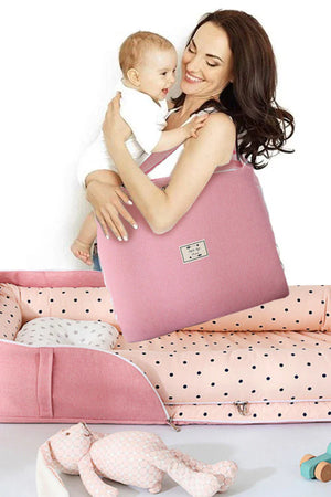 Portable Foldable Cotton Baby Crib Bed